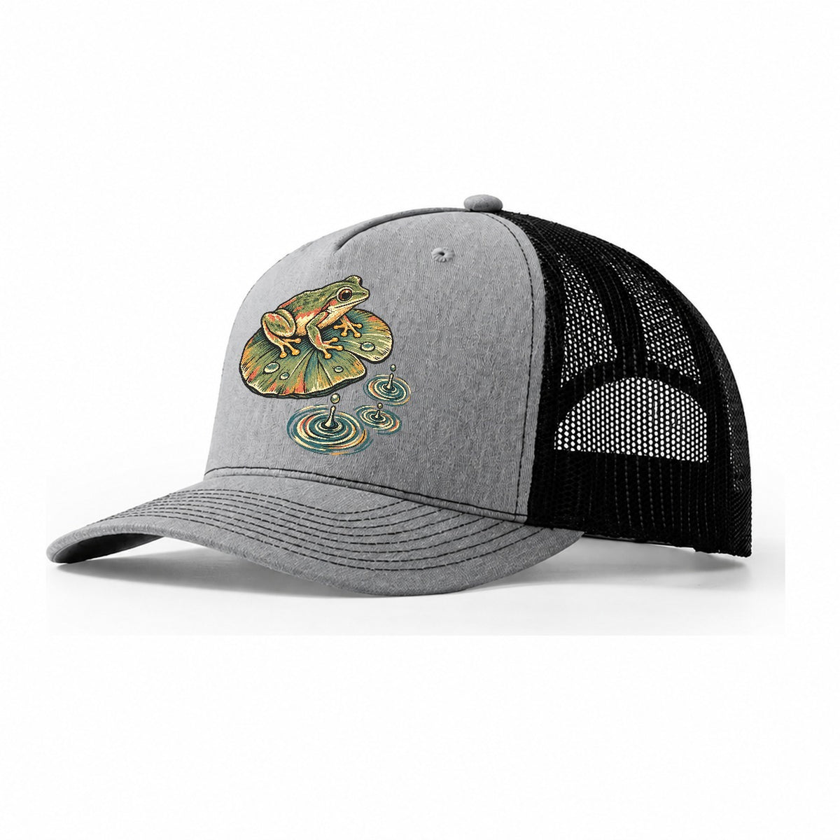 Frog Rain Ring Gentle Wild Trucker Hat – Sport Grey Black