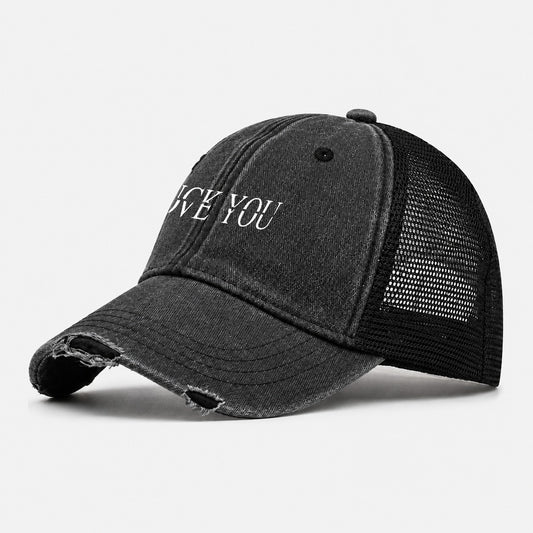 fucklove-you-classic Washed Trucker Hat – Black