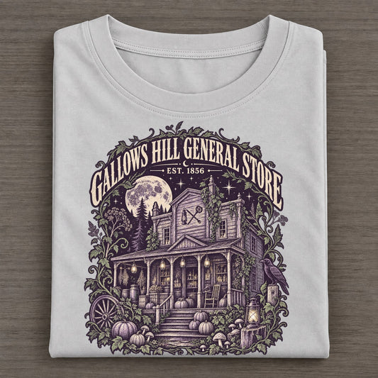 Gallows Hill General Store Midnight Haunt Classic T-shirt – Grey