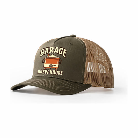 Garage Brew House Homebrewing Trucker Hat – Olive Khaki