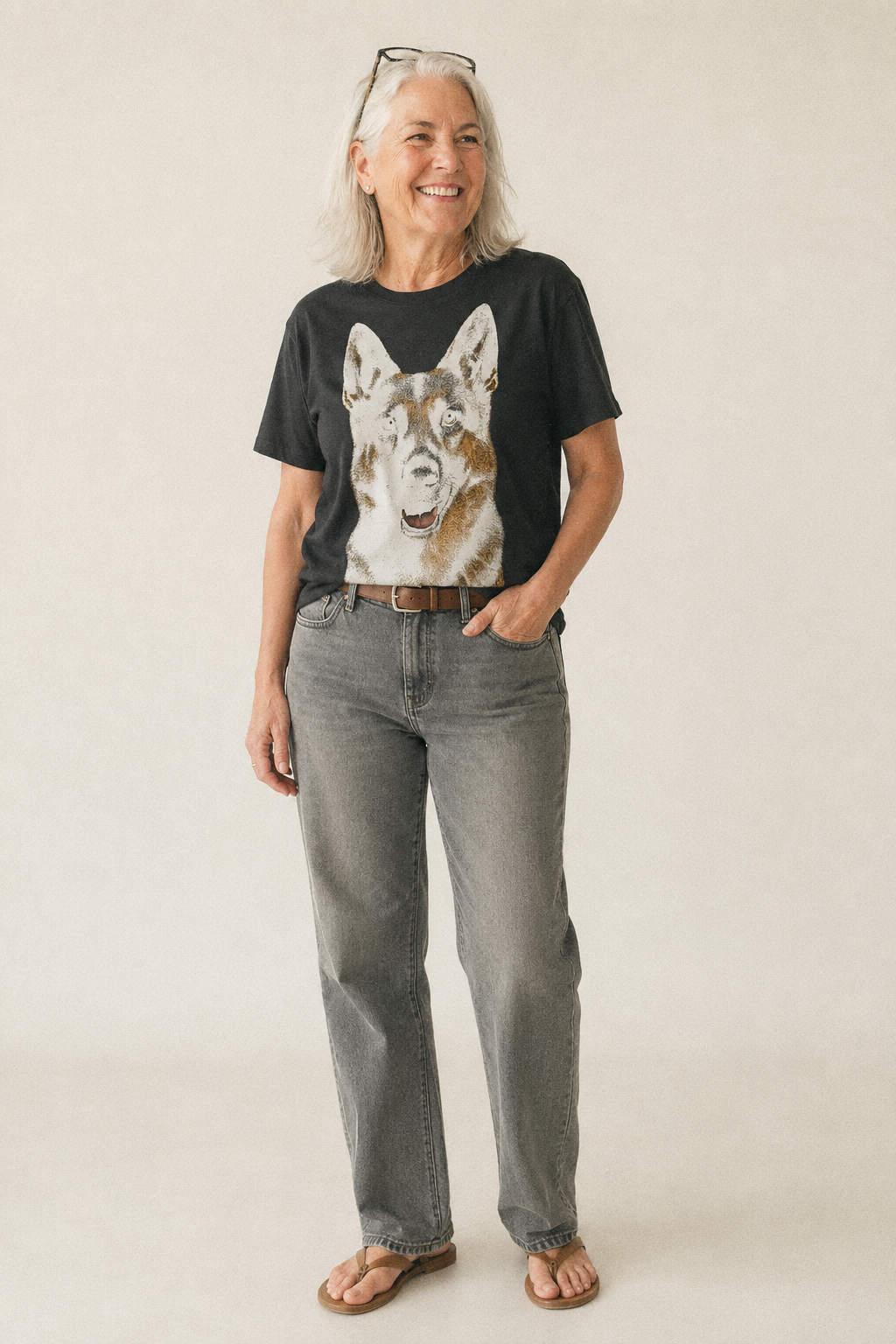 German Shepherd Portrait Classic T-shirt – studio model photo