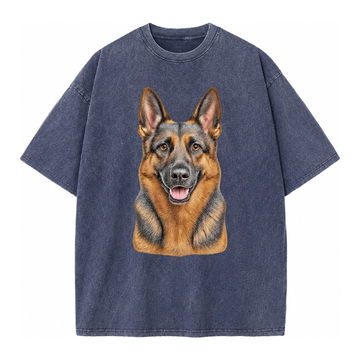 German Shepherd Portrait Vintage T-shirt – Blue
