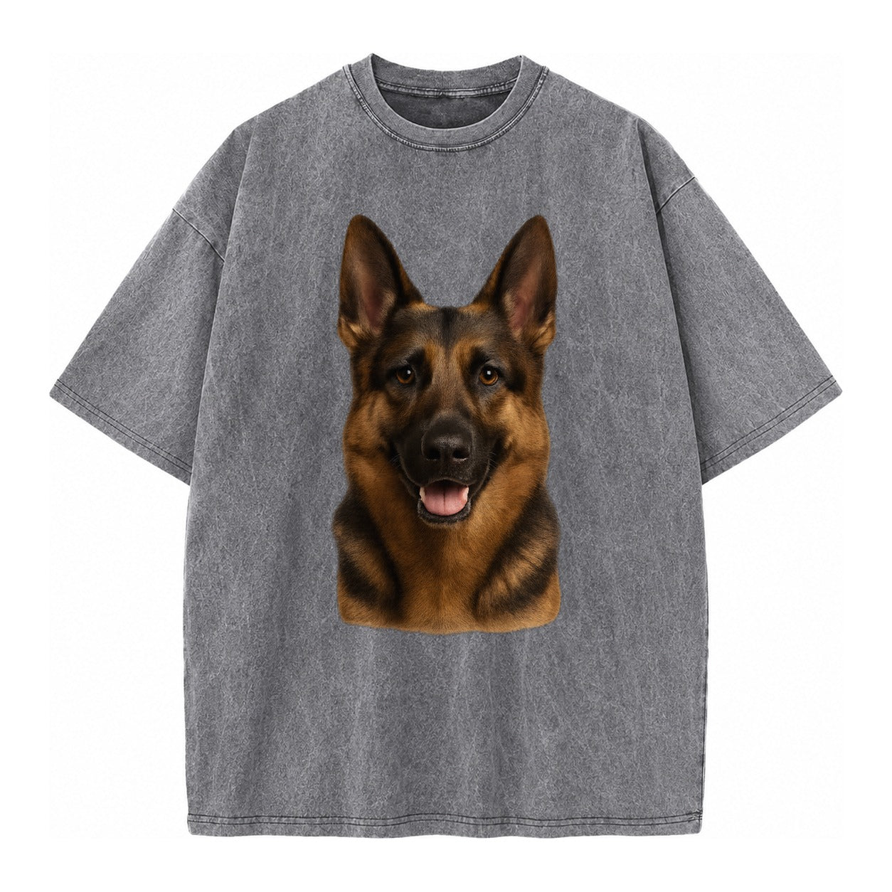 German Shepherd Portrait Vintage T-shirt – Grey