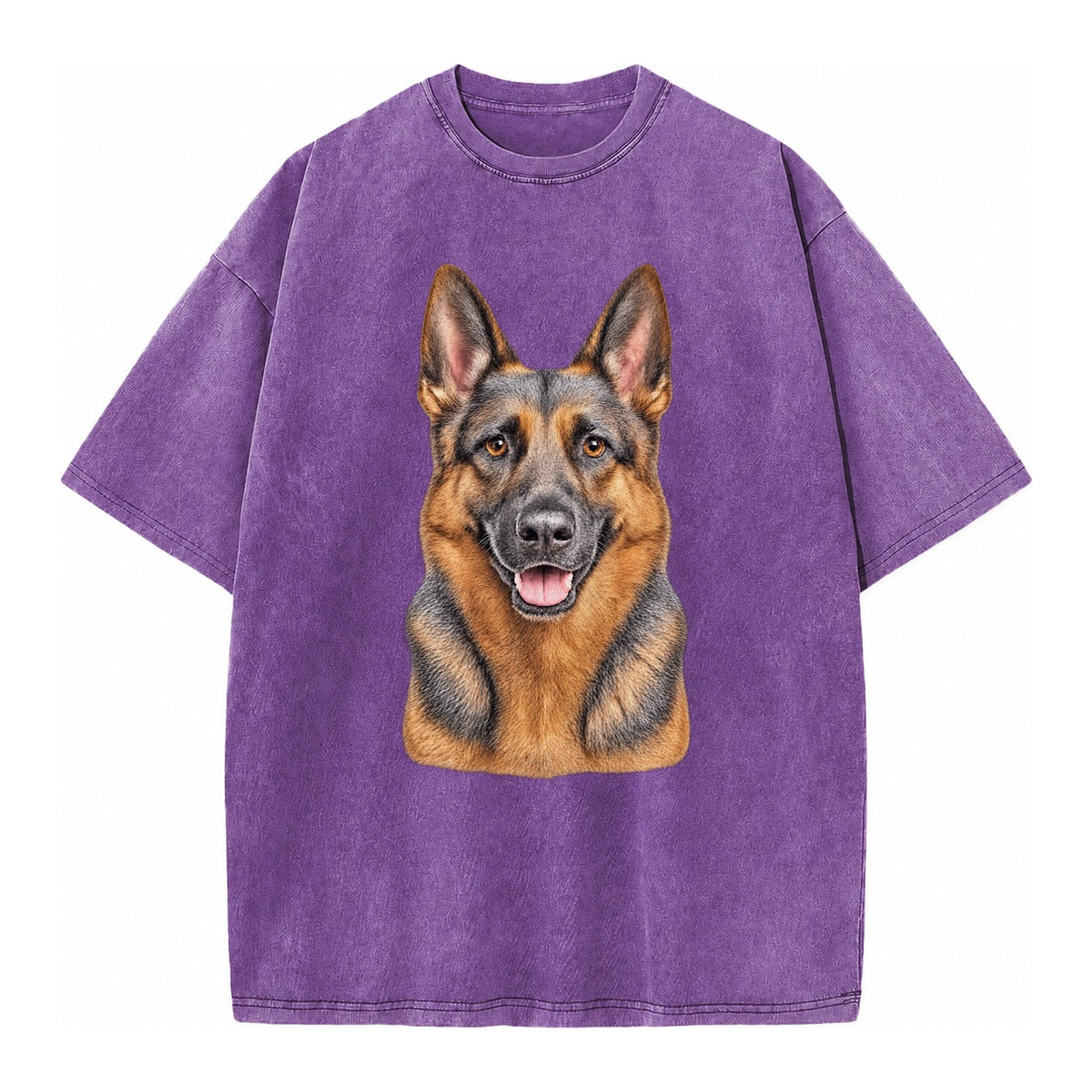German Shepherd Portrait Vintage T-shirt – Purple