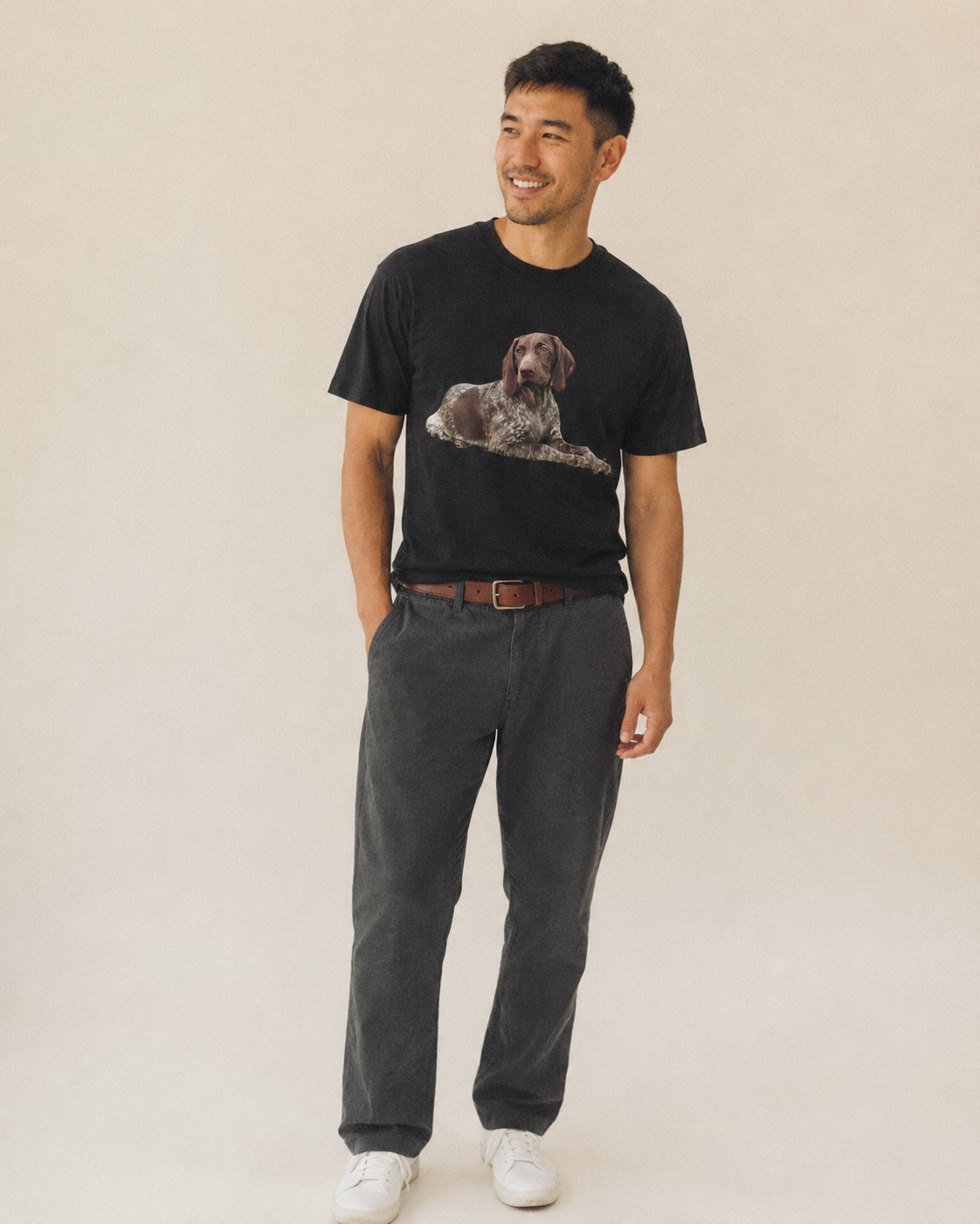 German Shorthaired Pointer 2 Classic T-shirt – studio model photo