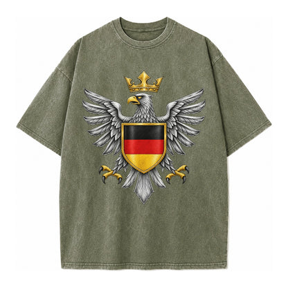 Germany Eagle Emblem Vintage T-shirt – Army Green