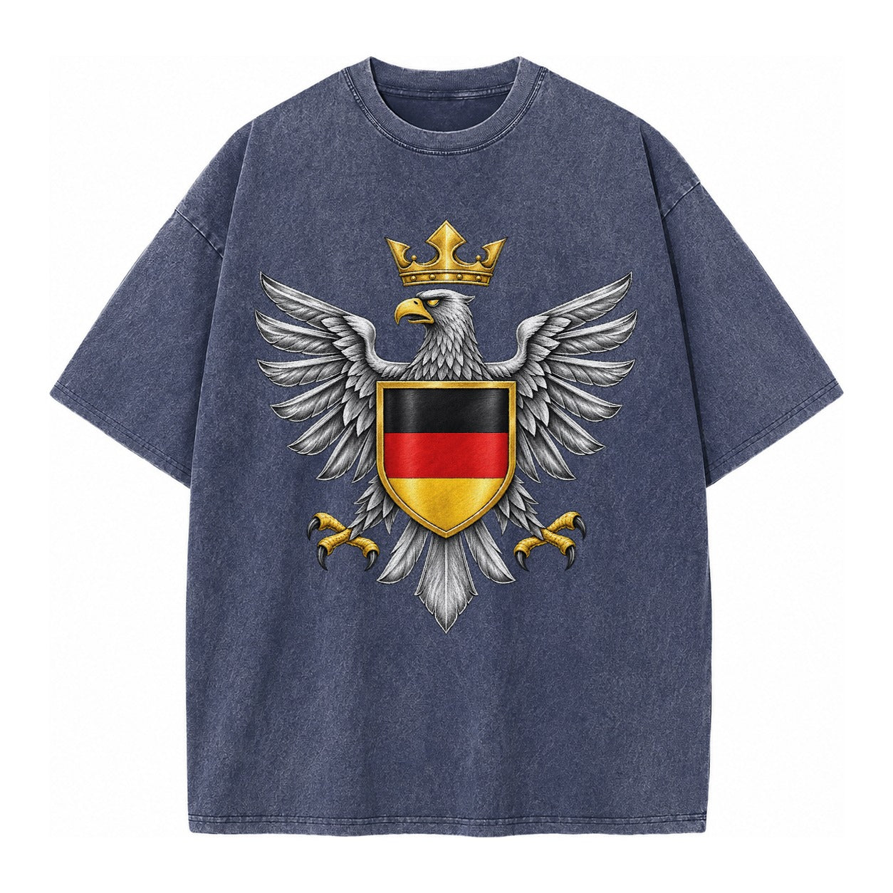 Germany Eagle Emblem Vintage T-shirt – Blue