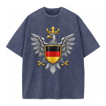Germany Eagle Emblem Vintage T-shirt – Blue
