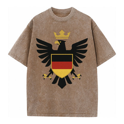 Germany Eagle Emblem Vintage T-shirt – Brown