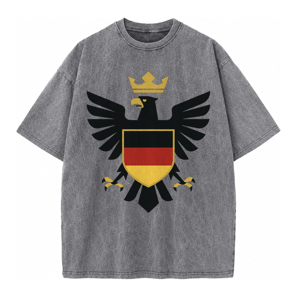 Germany Eagle Emblem Vintage T-shirt – Grey