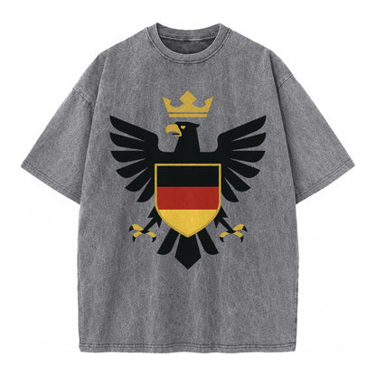 Germany Eagle Emblem Vintage T-shirt – Grey