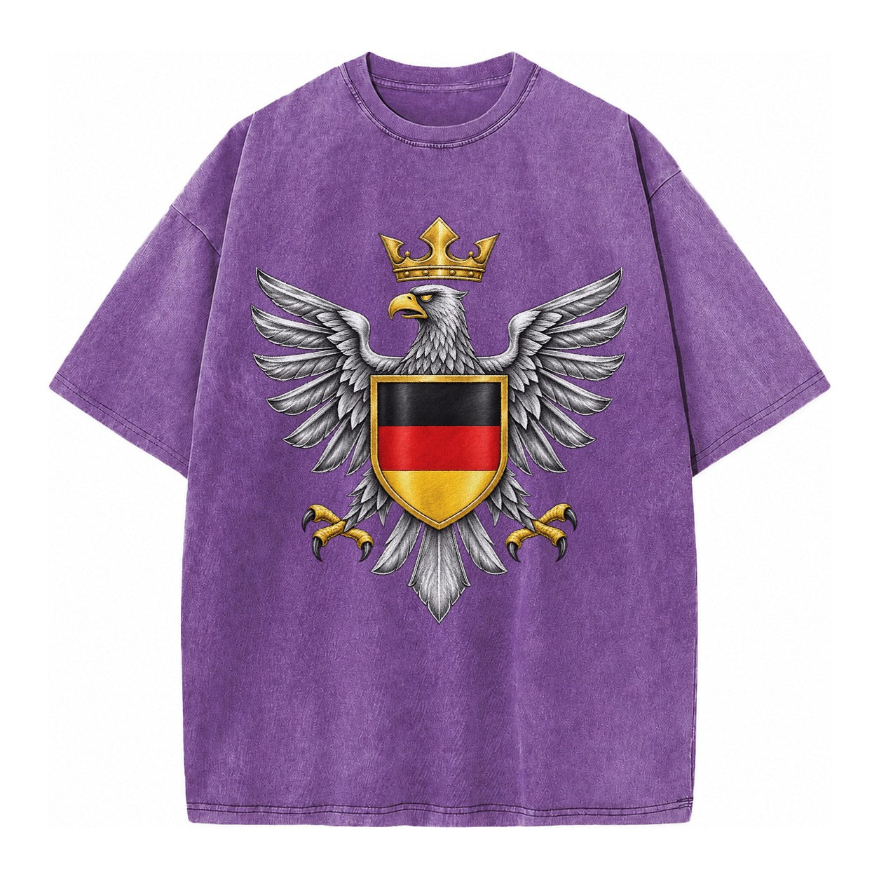 Germany Eagle Emblem Vintage T-shirt – Purple