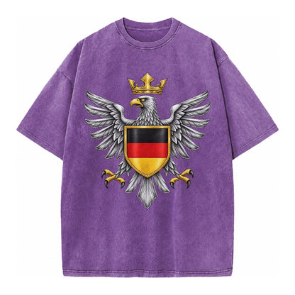 Germany Eagle Emblem Vintage T-shirt – Purple