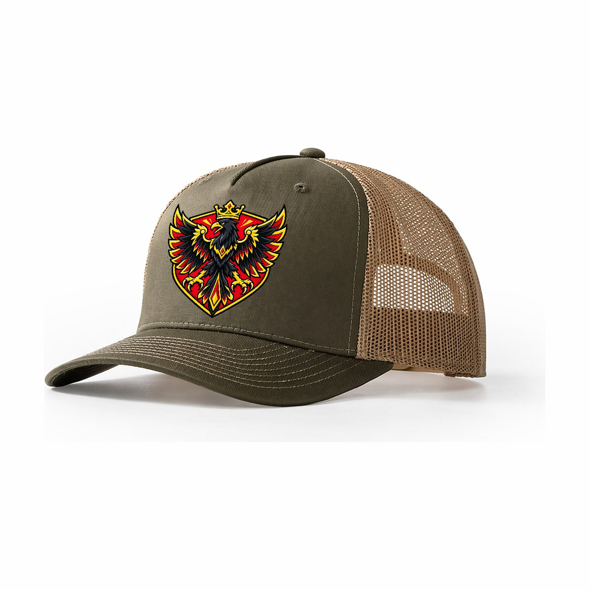 Germany Minimal Emblem Country Logos Trucker Hat – Olive Khaki