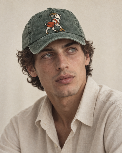 Model wearing the cap