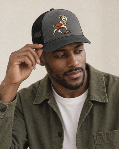Model wearing the cap