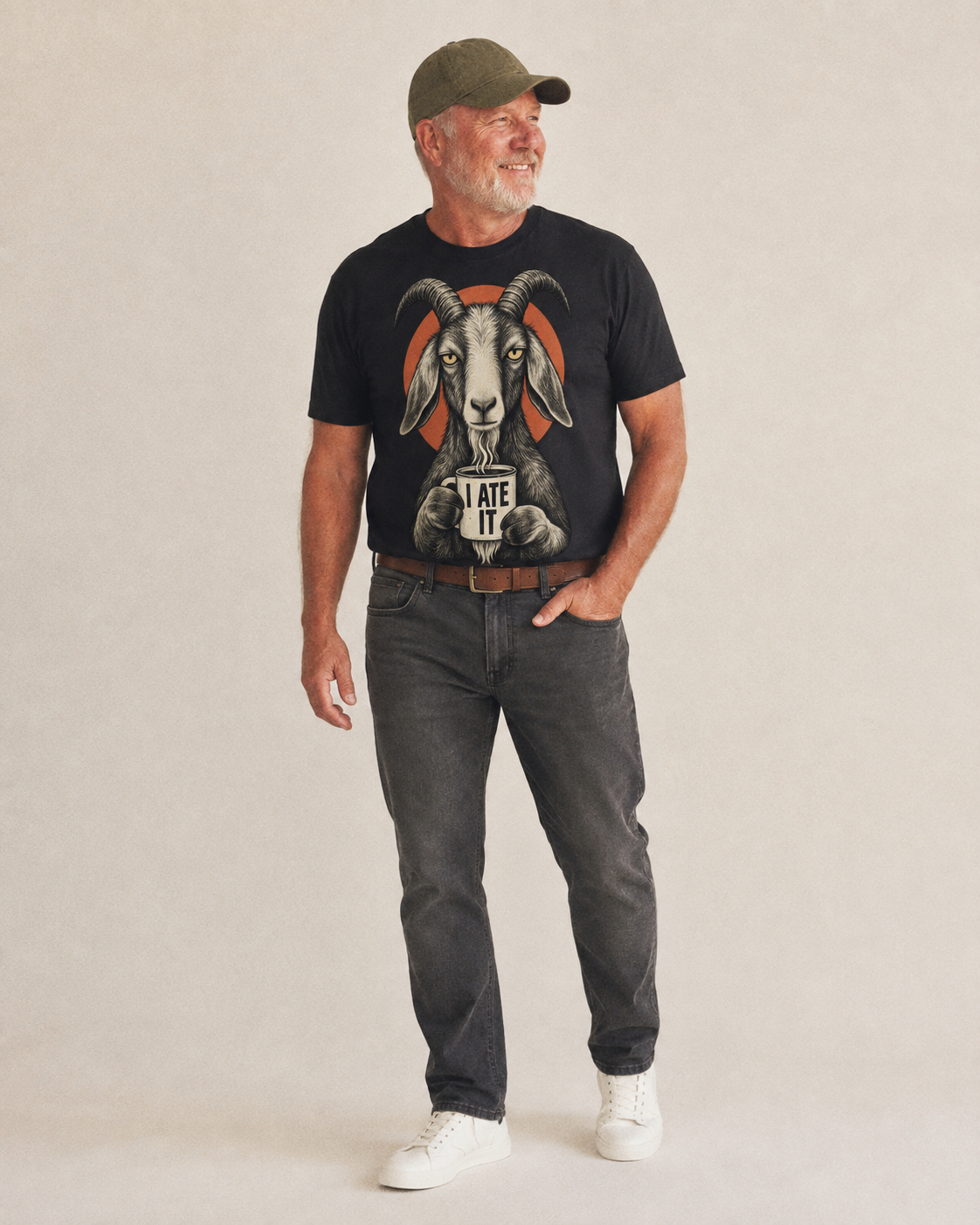 Goat Mug Truths Classic T-shirt – studio model photo