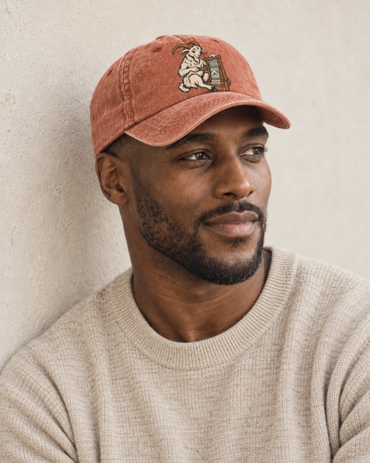 Model wearing the cap