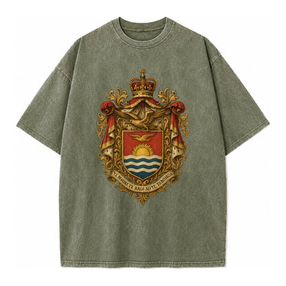Golden Peace Vintage T-shirt – Army Green