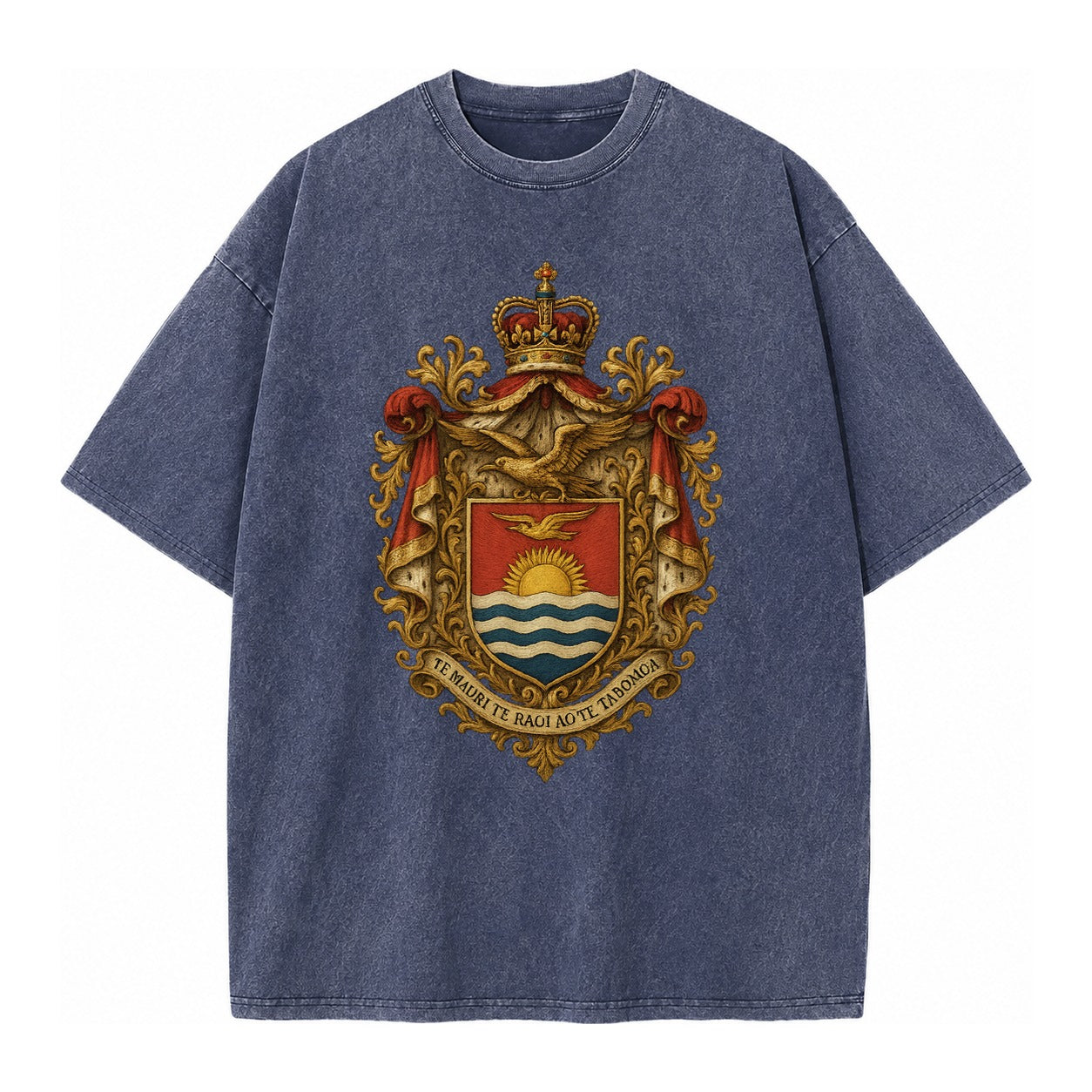 Golden Peace Vintage T-shirt – Blue