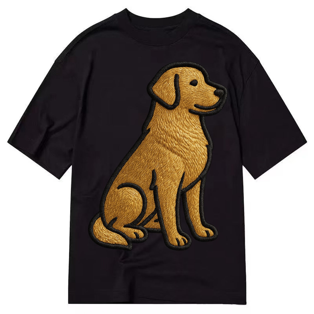 Golden Retriever - Contemporary geometri - Classic T-shirt – Black