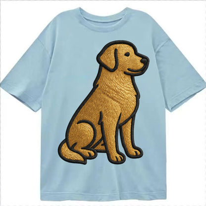 Golden Retriever - Contemporary geometri - Classic T-shirt – Light Blue