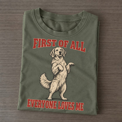 Golden Retriever Dog Declarations Classic T-shirt – Army Green