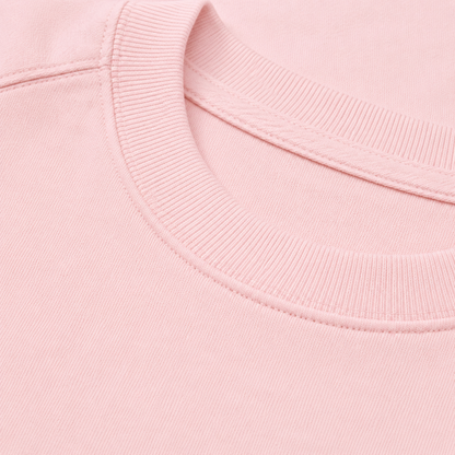 Golden Retriever Laying Dow Classic T-shirt – pink fabric close-up