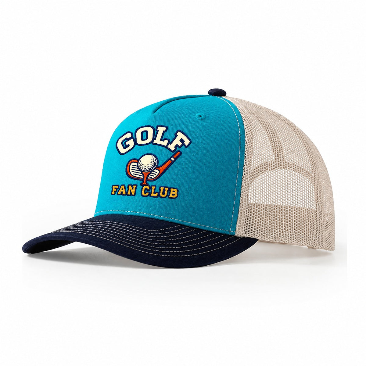 Golf Fan Club Trucker Hat – Teal Navy