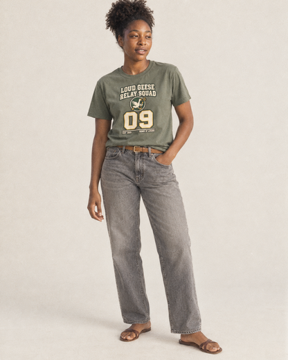 Goose Relay Sunday Nobodies Classic T-shirt – studio model photo
