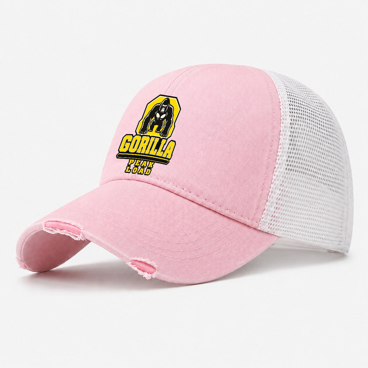 Gorilla Peak Load Heavy Duty Washed Trucker Hat – Light Pink
