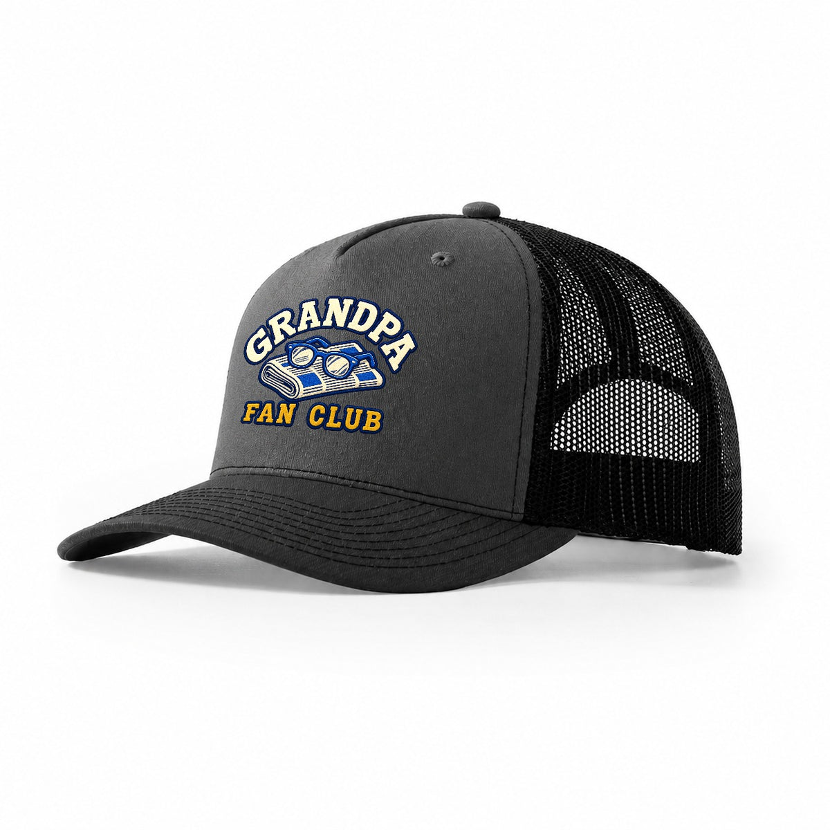 Grandpa Fan Club Trucker Hat – Dark Grey Black