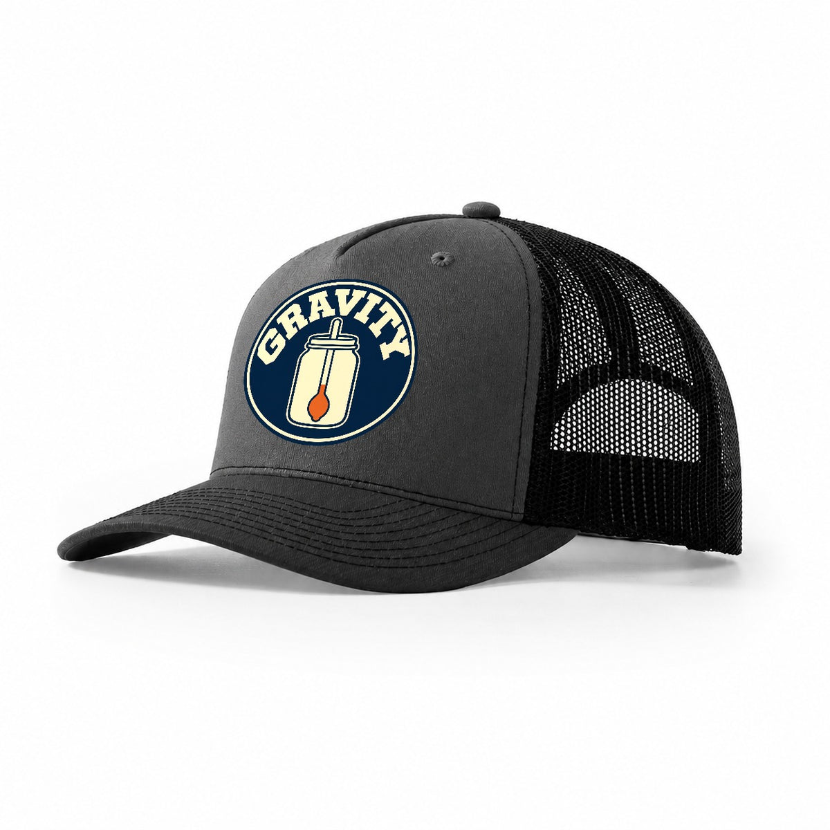 Gravity Reading Trucker Hat – Dark Grey Black