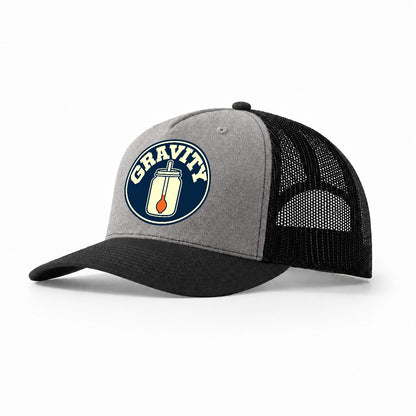 Gravity Reading Trucker Hat – Grey Black