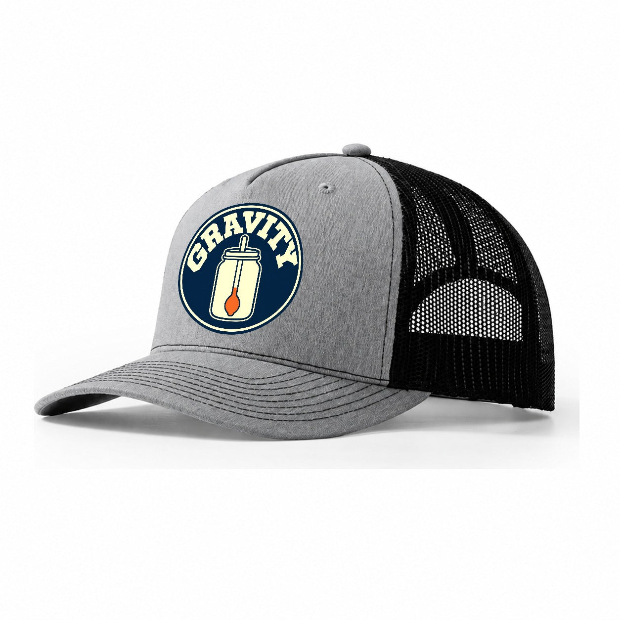 Gravity Reading Trucker Hat – Sport Grey Black