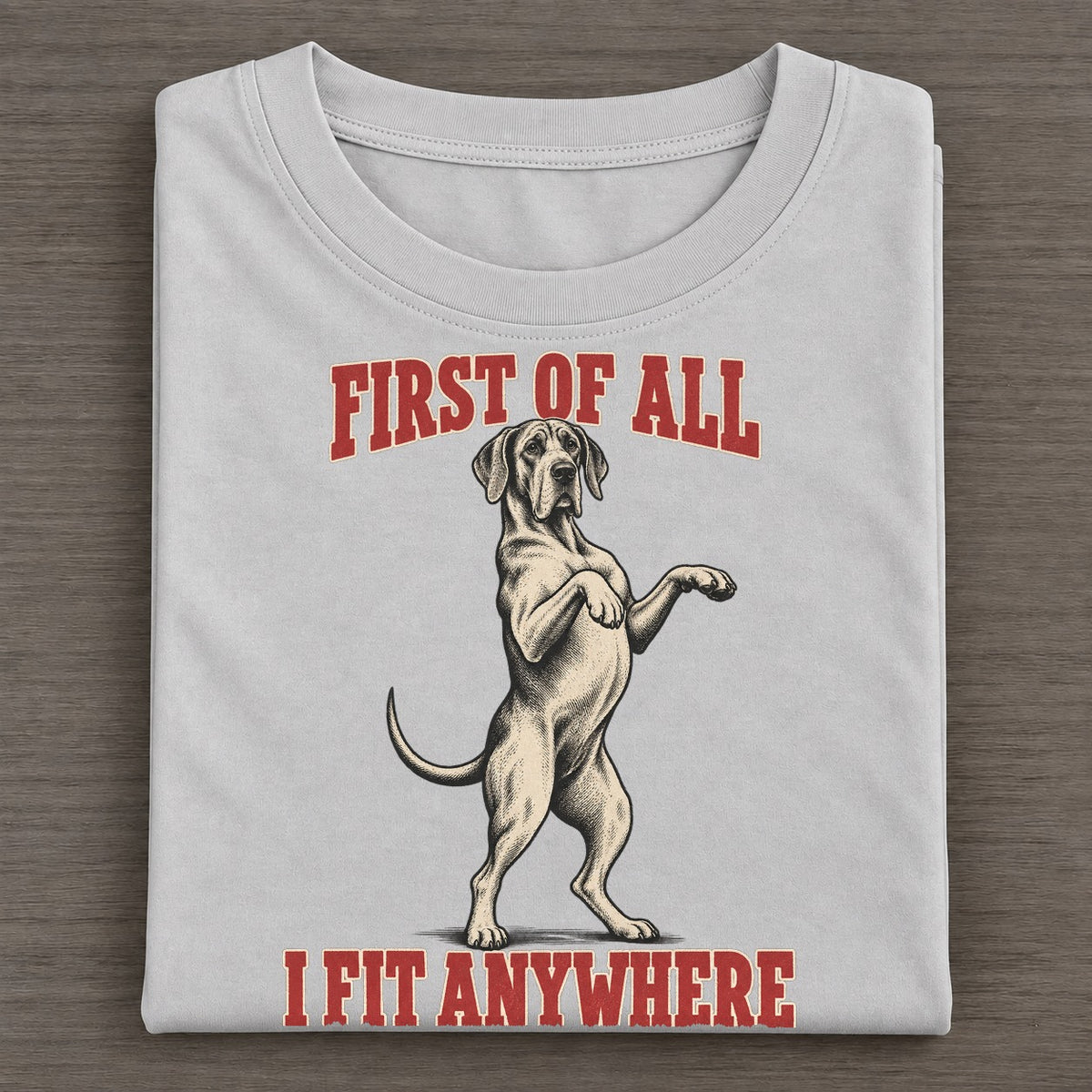 Great Dane Dog Declarations Classic T-shirt – Grey