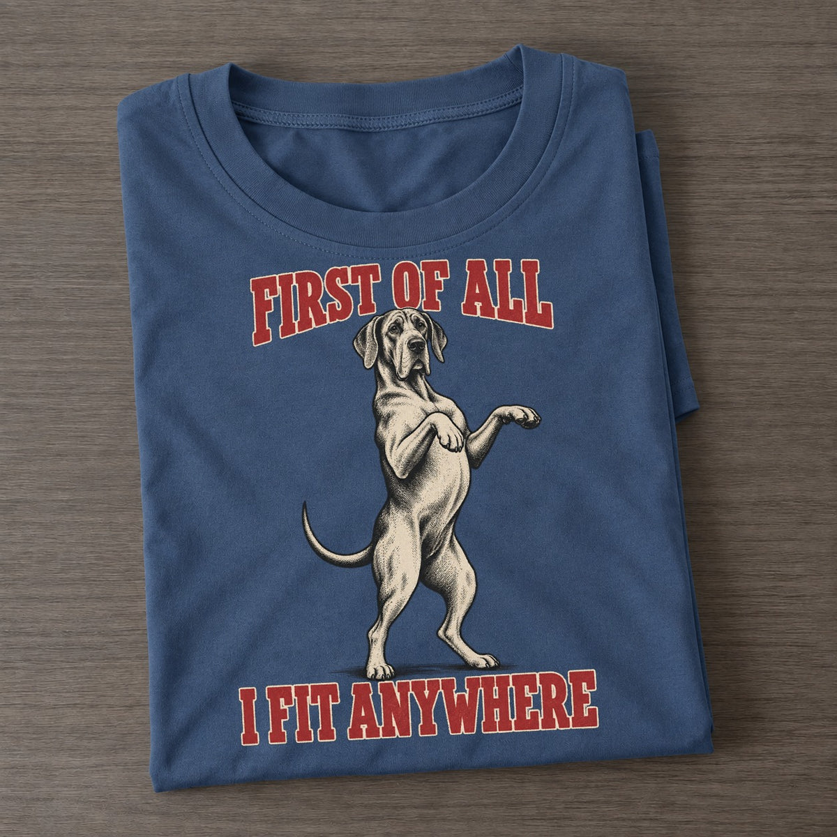 Great Dane Dog Declarations Classic T-shirt – Twilight Navy