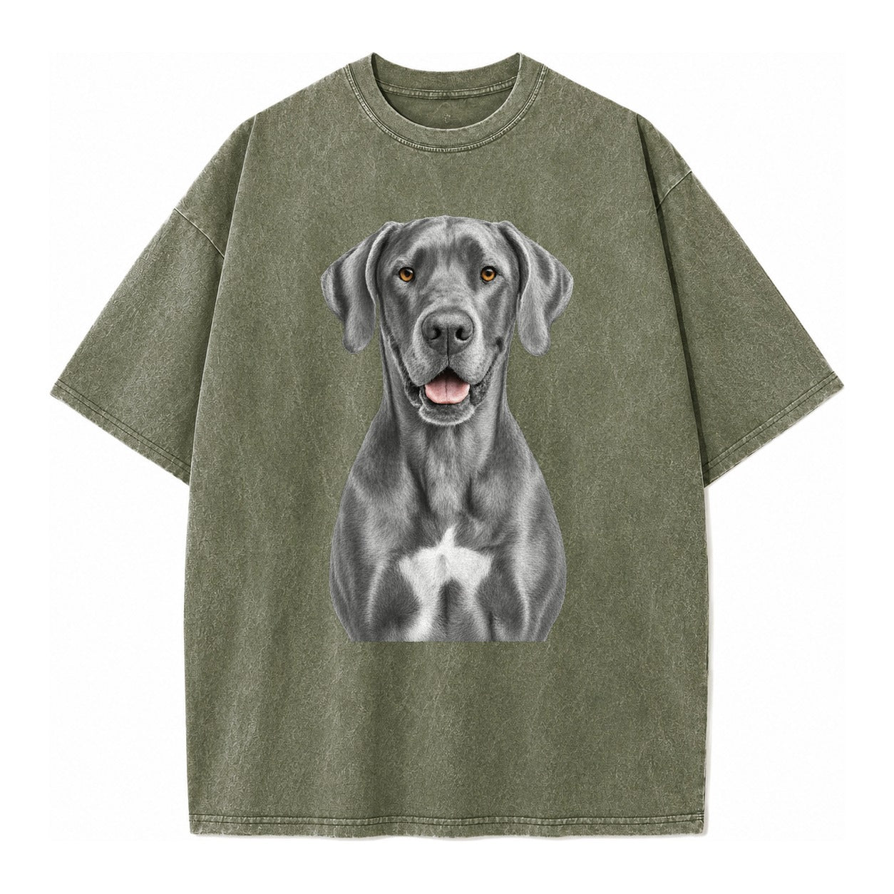 Great Dane: Gentle Giant, Noble Heart Vintage T-shirt – Army Green
