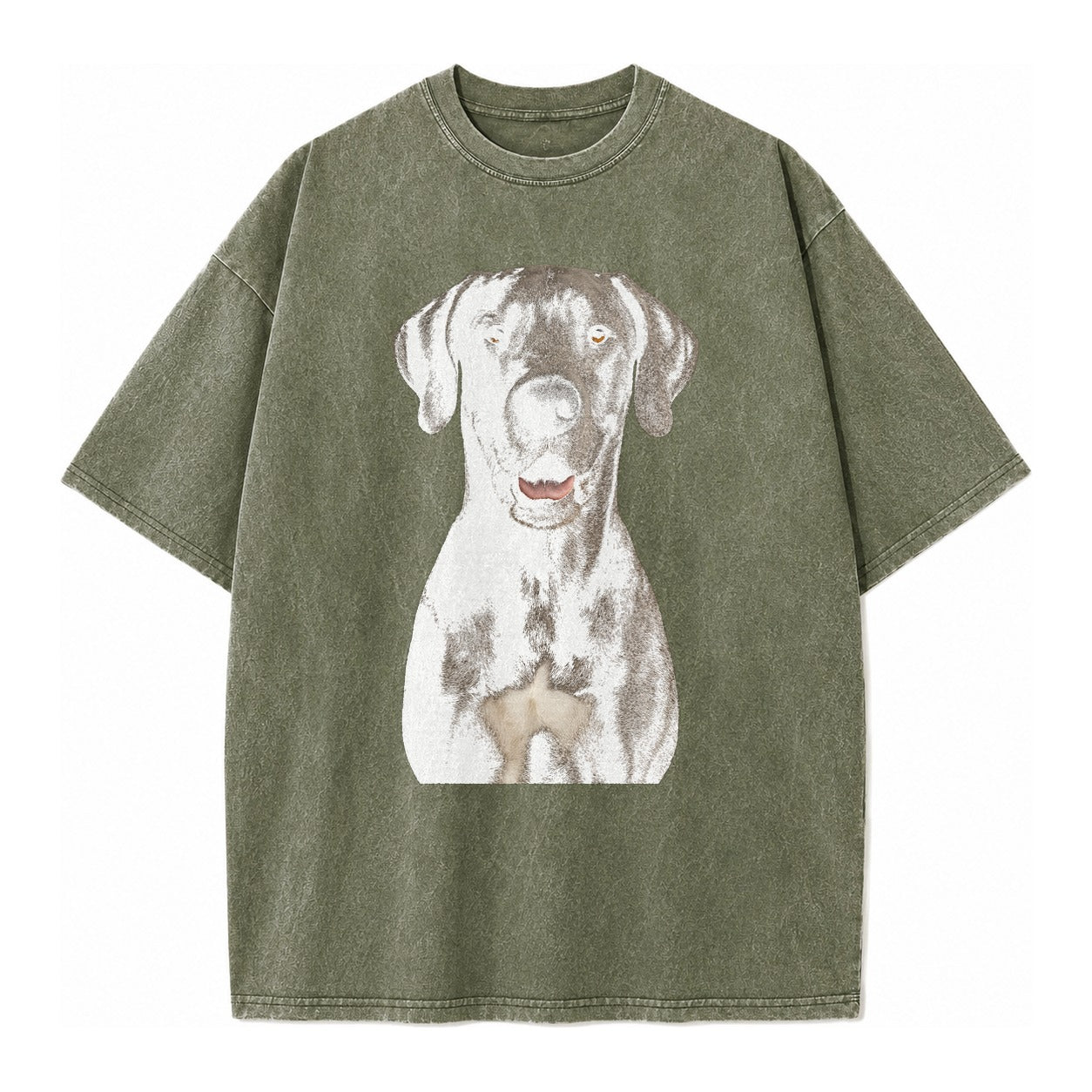 Great Dane: Gentle Giant, Noble Heart Vintage T-shirt – Army Green
