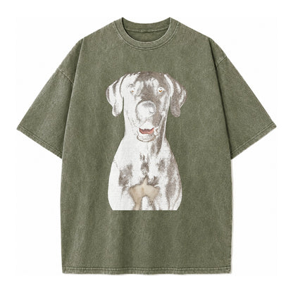 Great Dane: Gentle Giant, Noble Heart Vintage T-shirt – Army Green