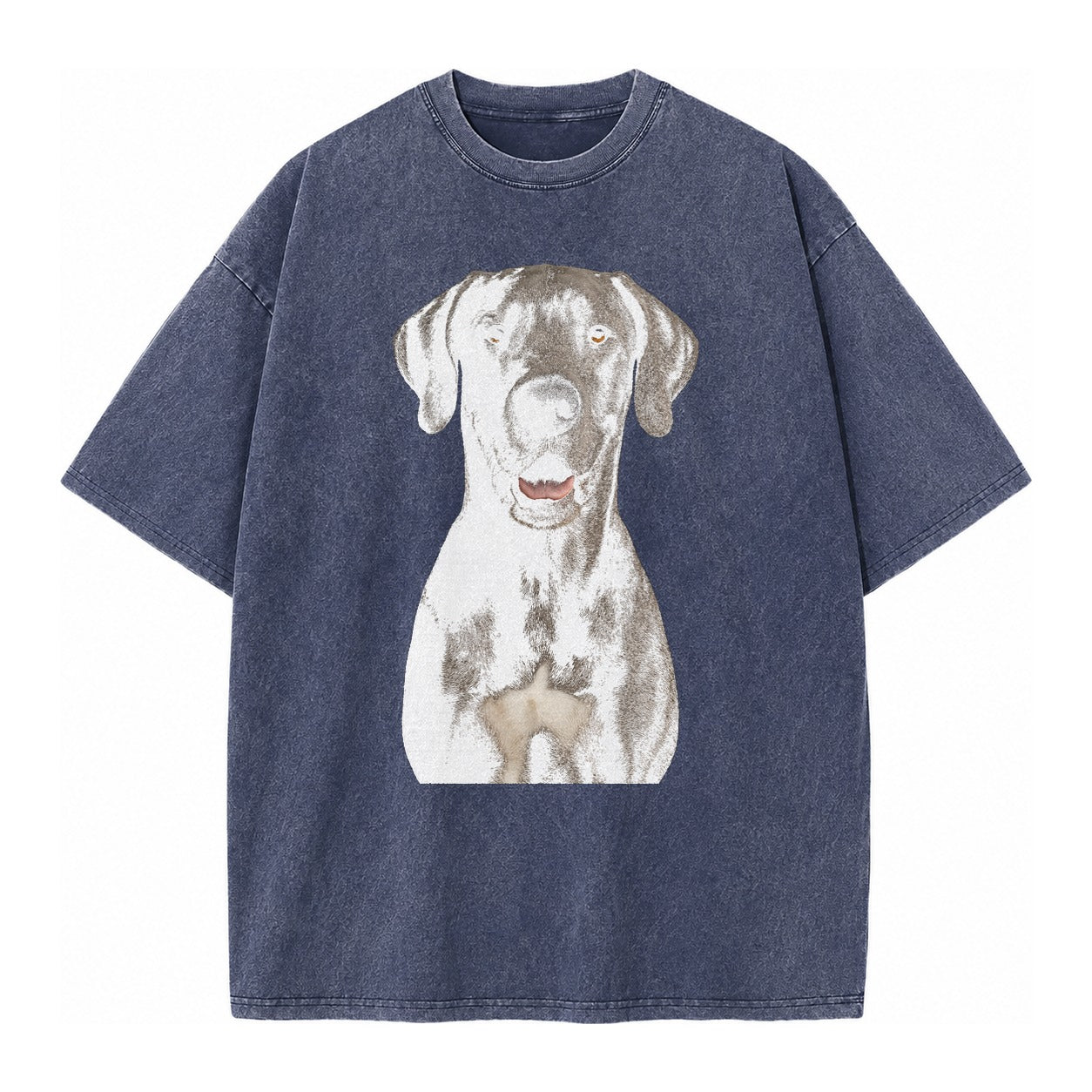 Great Dane: Gentle Giant, Noble Heart Vintage T-shirt – Blue