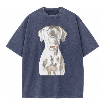 Great Dane: Gentle Giant, Noble Heart Vintage T-shirt – Blue