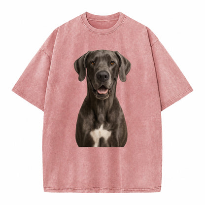 Great Dane: Gentle Giant, Noble Heart Vintage T-shirt – Dusty Rose(Rose)