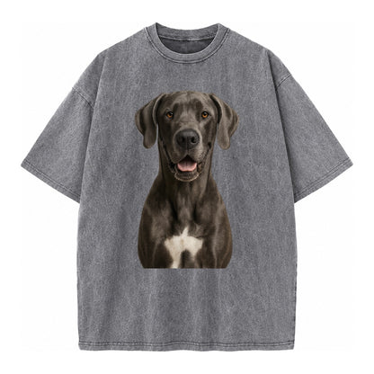 Great Dane: Gentle Giant, Noble Heart Vintage T-shirt – Grey