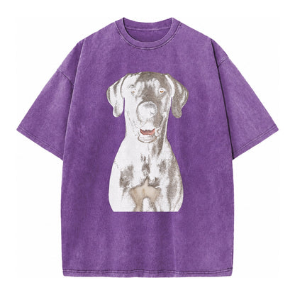 Great Dane: Gentle Giant, Noble Heart Vintage T-shirt – Purple