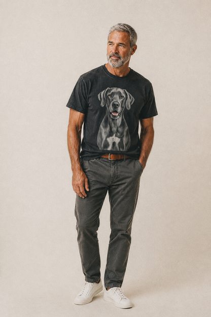 Great Dane: Gentle Giant, Noble Heart Vintage T-shirt – studio model photo