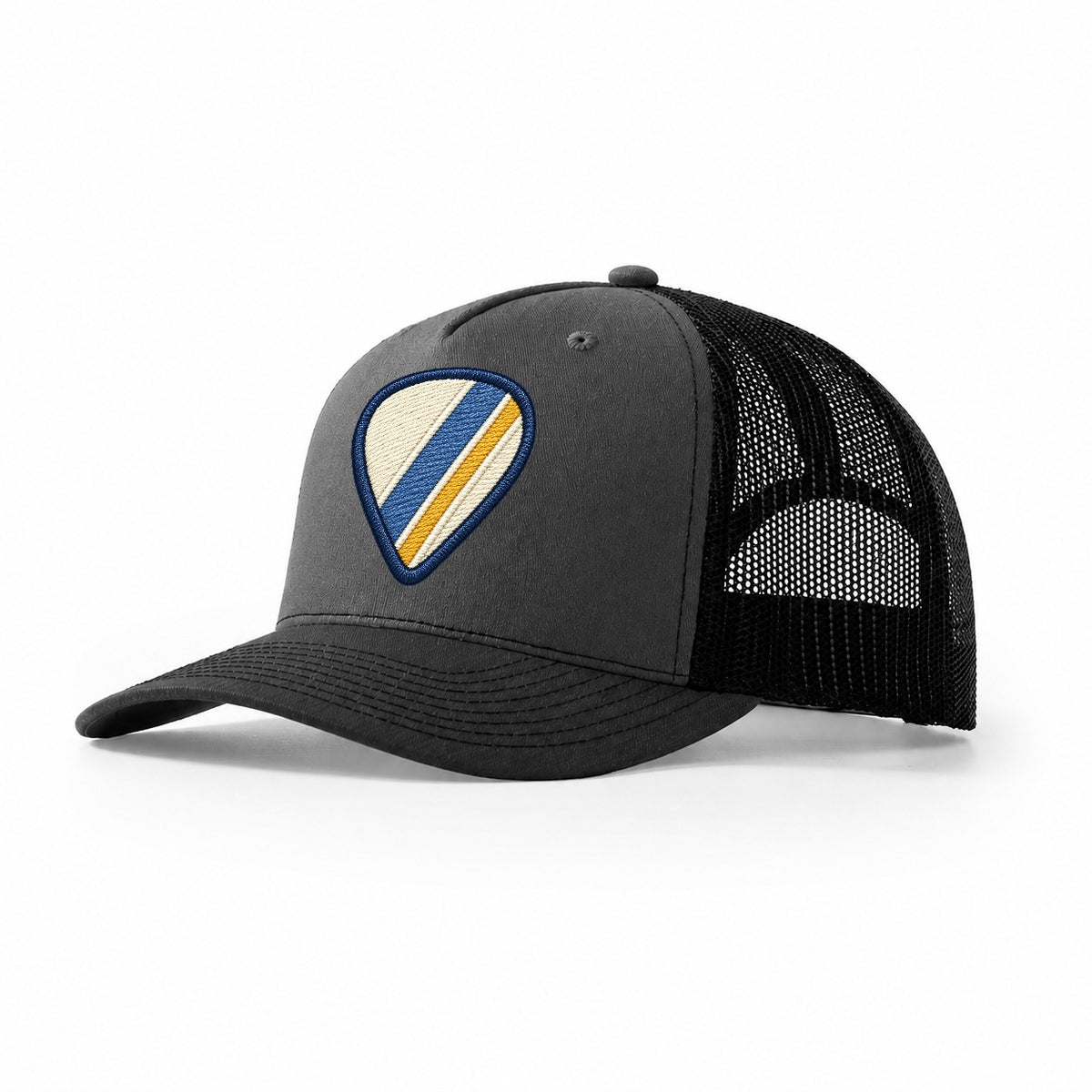 Guitar Pick Tiny Solo Marks Trucker Hat – Dark Grey Black