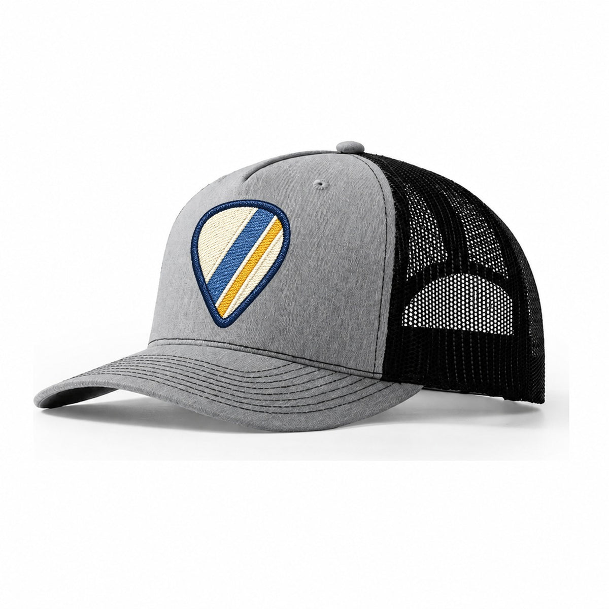Guitar Pick Tiny Solo Marks Trucker Hat – Sport Grey Black