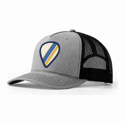 Guitar Pick Tiny Solo Marks Trucker Hat – Sport Grey Black