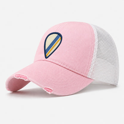 Guitar Pick Tiny Solo Marks Washed Trucker Hat – Light Pink